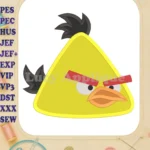 Chuck Angry Birds Fill Machine Embroidery Design - Instant Download