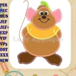 Cinderella Gus Applique Embroidery Design - Instant Download