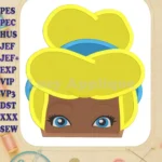 Cinderella Princess Fill Machine 02 Embroidery Design - Instant Download