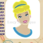 Cinderella Princess Fill Machine Embroidery Design - Instant Download