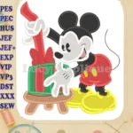 Classic Mickey Mouse Gift Fill Embroidery Design - Instant Download