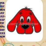 Clifford the Big Red Dog Applique 02 Embroidery Design - Instant Download