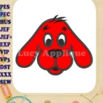 Clifford the Big Red Dog Applique Embroidery Design - Instant Download