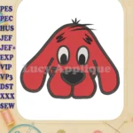 Clifford the Big Red Dog Fill Machine 02 Embroidery Design - Instant Download