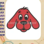 Clifford the Big Red Dog Fill Machine Embroidery Design - Instant Download