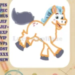 Clod Nella the Princess Knight Fill Embroidery Design 01 - Instant Download