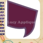 Comic Speech Bubble Applique 07 Embroidery Design - Instant Download