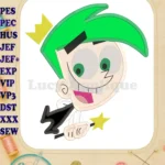 Cosmo The Fairly OddParents Applique Design 01 - Instant Download