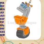 Crush Rusty Rivets Applique Design 01 - Instant Download