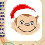 Curious George Applique 03 Embroidery Design - Instant Download