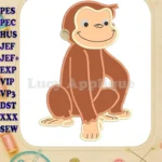 Curious George Applique Design 01 - Instant Download