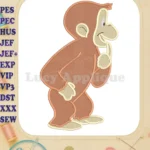 Curious George Fill Embroidery Design 03 - Instant Download