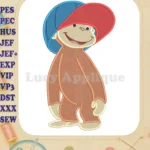 Curious George Fill Embroidery Design 05 - Instant Download