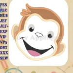 Curious George Fill Machine 02 Embroidery Design - Instant Download