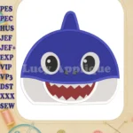 Daddy Shark Head Fill Machine Embroidery Design - Instant Download