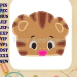 Daniel Tiger Applique Embroidery Design - Instant Download