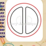 Deadpool Applique 02 Embroidery Design - Instant Download