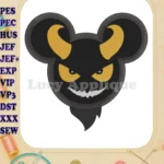 Devil Mickey Ears Applique Design - Instant Download