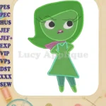 Disgust Inside Out Fill Embroidery Design 01 - Instant Download