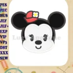 Disney Cuties Minnie Mouse Applique Embroidery Design - Instant Download