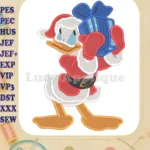 Donald Duck Birthday Gift Fill Embroidery Design 02 - Instant Download