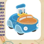 Donald Duck Roadster Racers Fill Machine Design - Instant Download