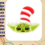 Dr Seuss Baby Yoda Head Applique Design - Instant Download