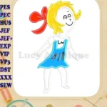 Dr Seuss Cindy Lou Who Applique Design - Instant Download