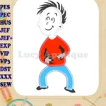 Dr Seuss Conrad Walden Applique Design - Instant Download