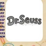 Dr Seuss Logo Applique Design - Instant Download