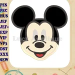 Ears Mickey Mouse Head Applique Embroidery Design - Instant Download