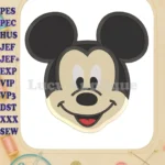 Ears Mickey Mouse Head Fill Machine Embroidery Design - Instant Download