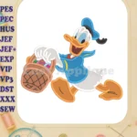 Easter Donald Duck Fill Embroidery Design 02 - Instant Download