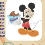Easter Mickey Mouse Fill Embroidery Design 01 - Instant Download