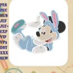 Easter Mickey Mouse Fill Embroidery Design 02 - Instant Download