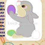 Easter Thumper Bambi Applique Design 02 - Instant Download