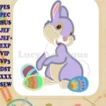Easter Thumper Bambi Applique Design - Instant Download