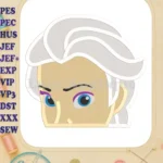Elsa Fill Machine Embroidery Design - Instant Download