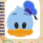 Emoji Donald Duck Disney Applique 01 Embroidery Design - Instant Download