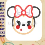 Emoji Minnie Mouse Disney Applique 04 Embroidery Design - Instant Download