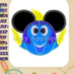 Finding Dory Applique Embroidery Design - Instant Download