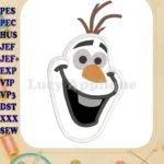Frozen Snowman Applique Embroidery Design - Instant Download