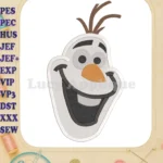 Frozen Snowman Fill Machine Embroidery Design - Instant Download