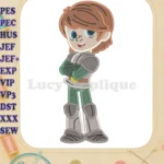 Garrett Nella the Princess Knight Fill Embroidery Design 01 - Instant Download