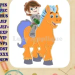 Garrett and Clod Nella the Princess Knight Applique Design - Instant Download