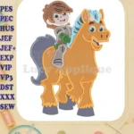 Garrett and Clod Nella the Princess Knight Fill Embroidery Design - Instant Download