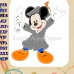 Graduation Mickey Mouse Applique Design 01 - Instant Download
