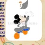 Graduation Mickey Mouse Applique Design 02 - Instant Download