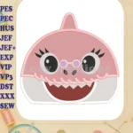 Grandma Shark Head Fill Machine Embroidery Design - Instant Download