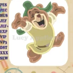 Gruffi Gummi Happy Adventures of the Gummi Bears Filled Embroidery Design - Instant Download